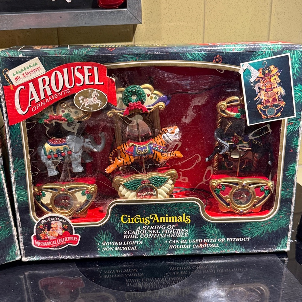 Carousel Ornaments - Colorful Animal Set